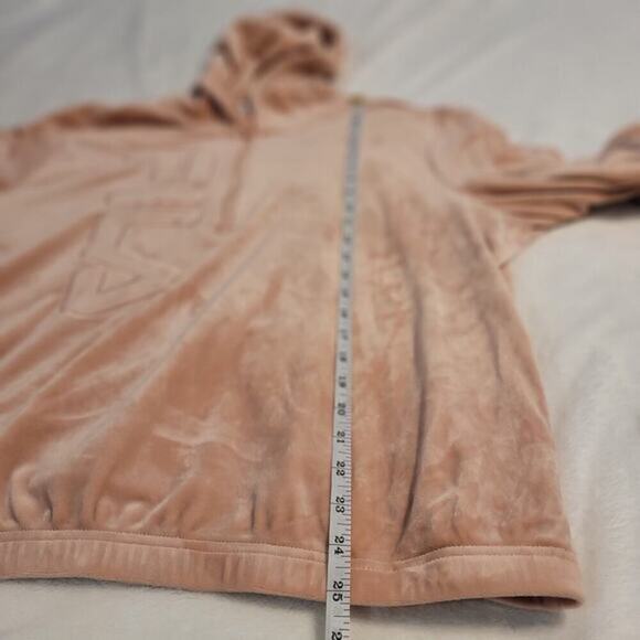 FILA Misty Rose Velour Quarter Zip Pullover Hoodie‎ Women's Size XL - Picture 14 of 16